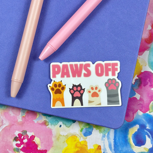 Paws Off Vinyl Sticker