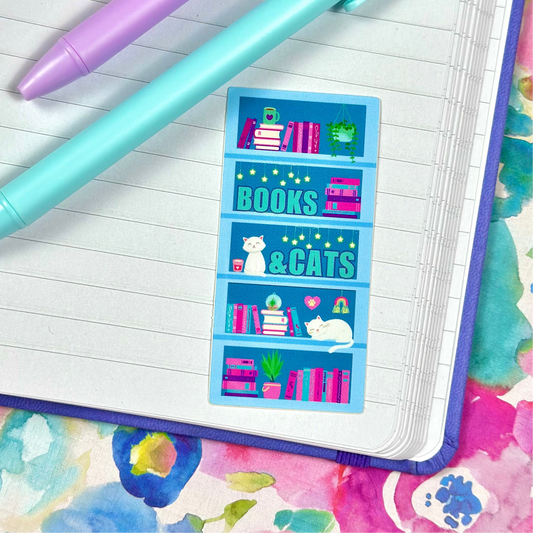 Books & Cats Vinyl Sticker