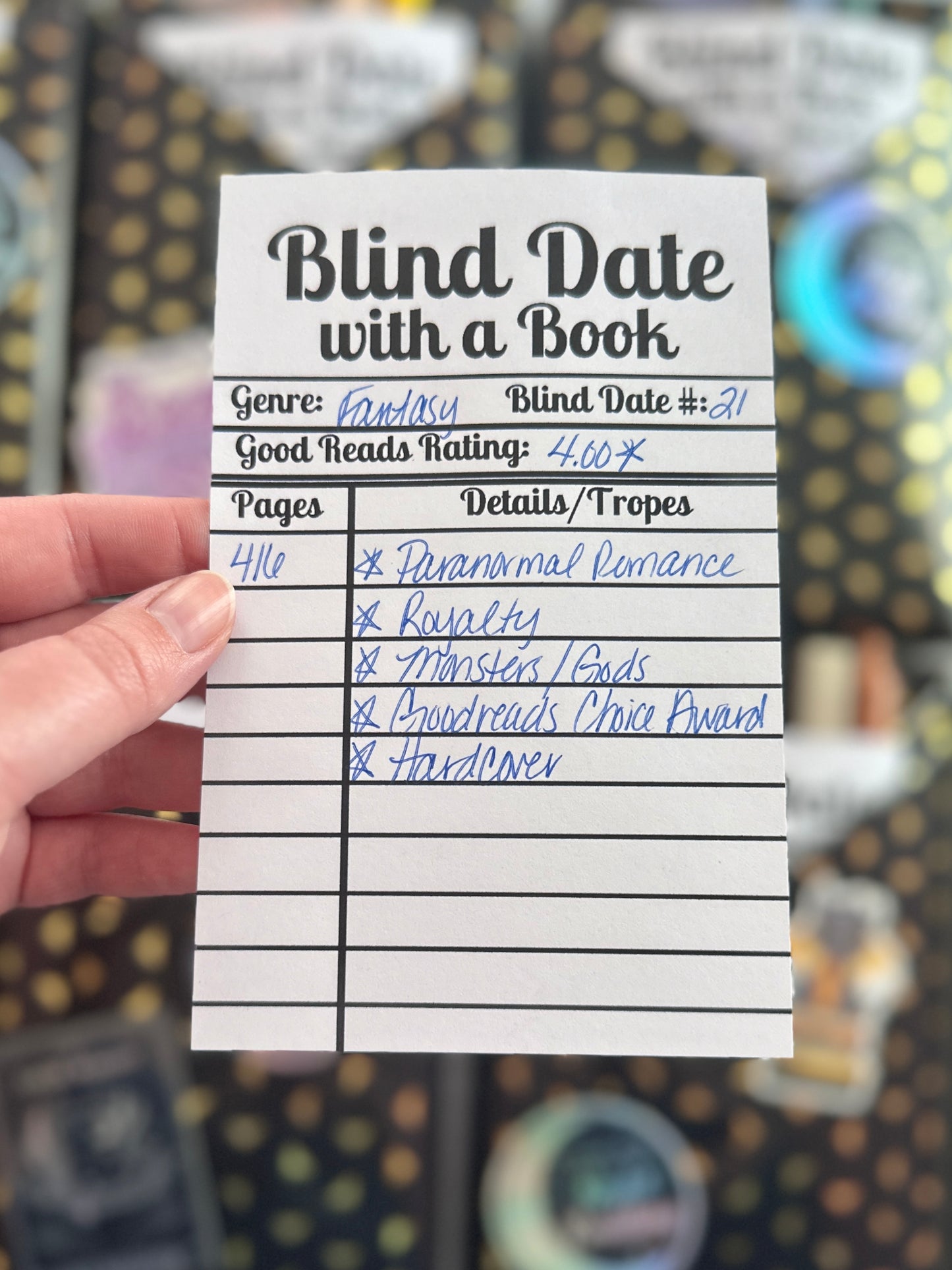 Blind Date with a Book: Fantasy/Romantasy