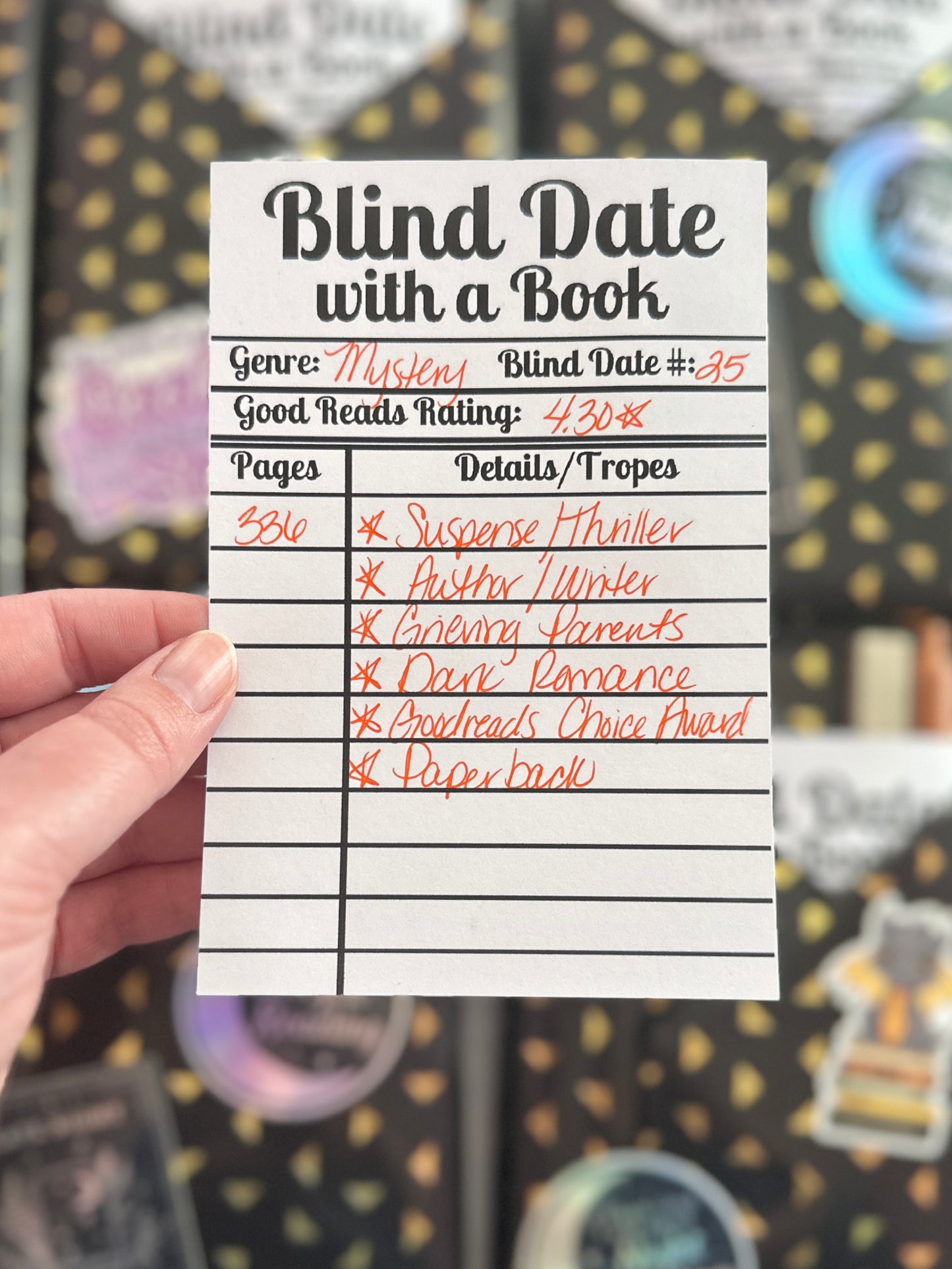 Blind Date with a Book: Mystery/Thriller
