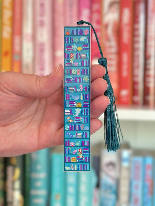 Ocean Bookshelf Acrylic Bookmark