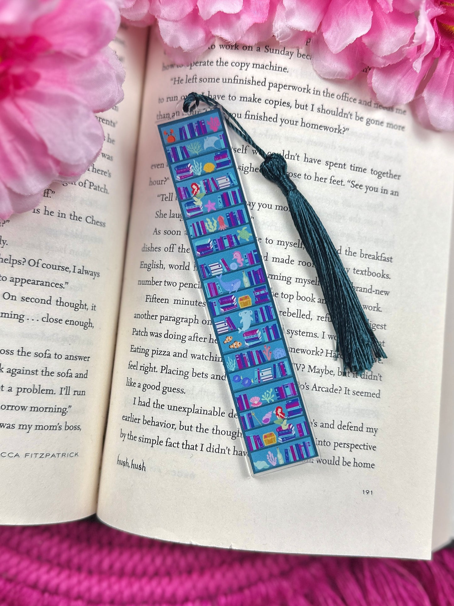 Ocean Bookshelf Acrylic Bookmark