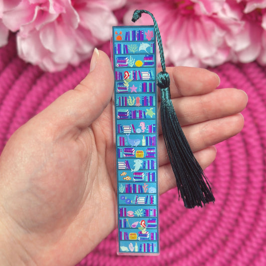 Ocean Bookshelf Acrylic Bookmark