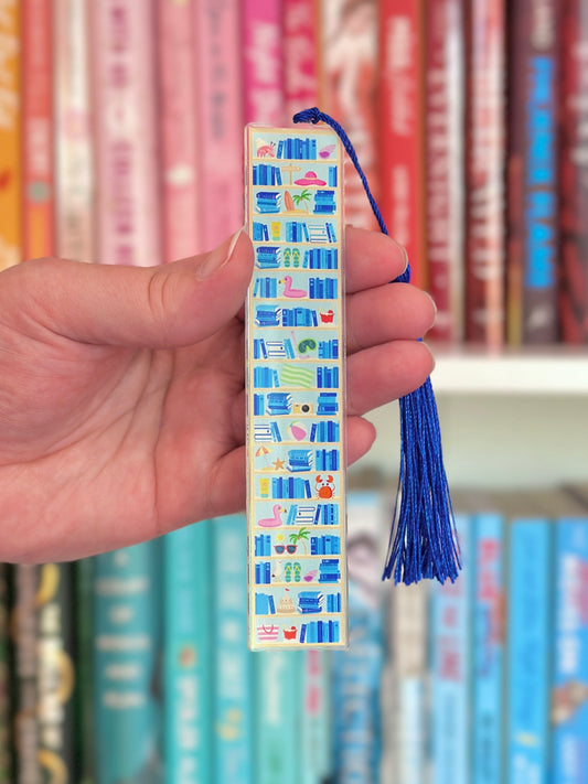 Beach Bookshelf Acrylic Bookmark
