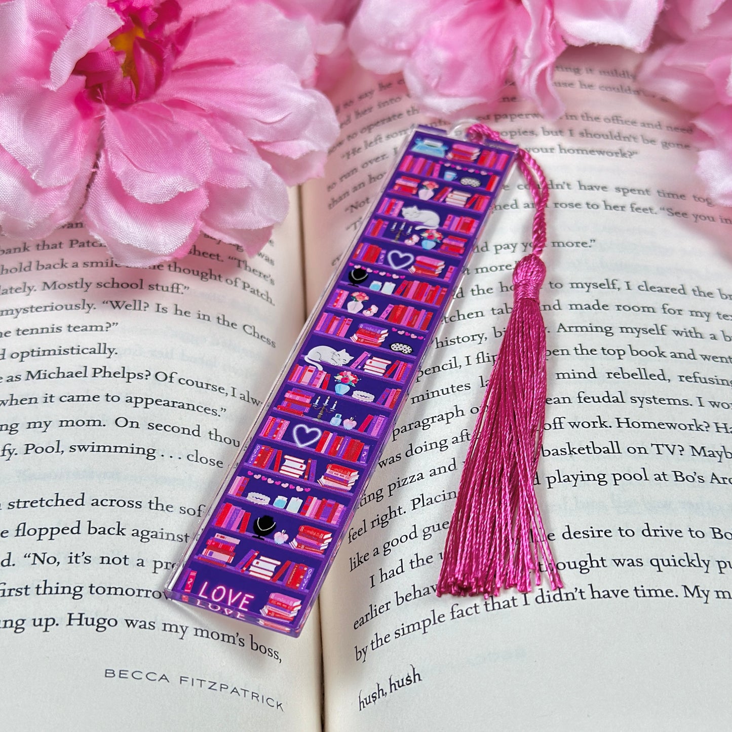 Dark Romance Reader Acrylic Bookmark