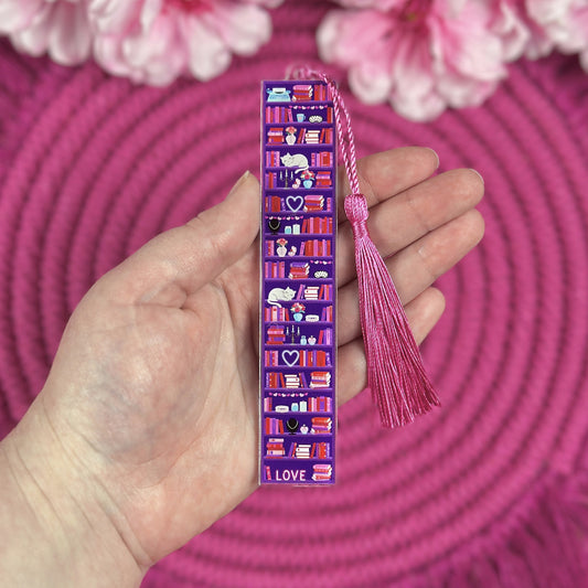 Dark Romance Reader Acrylic Bookmark
