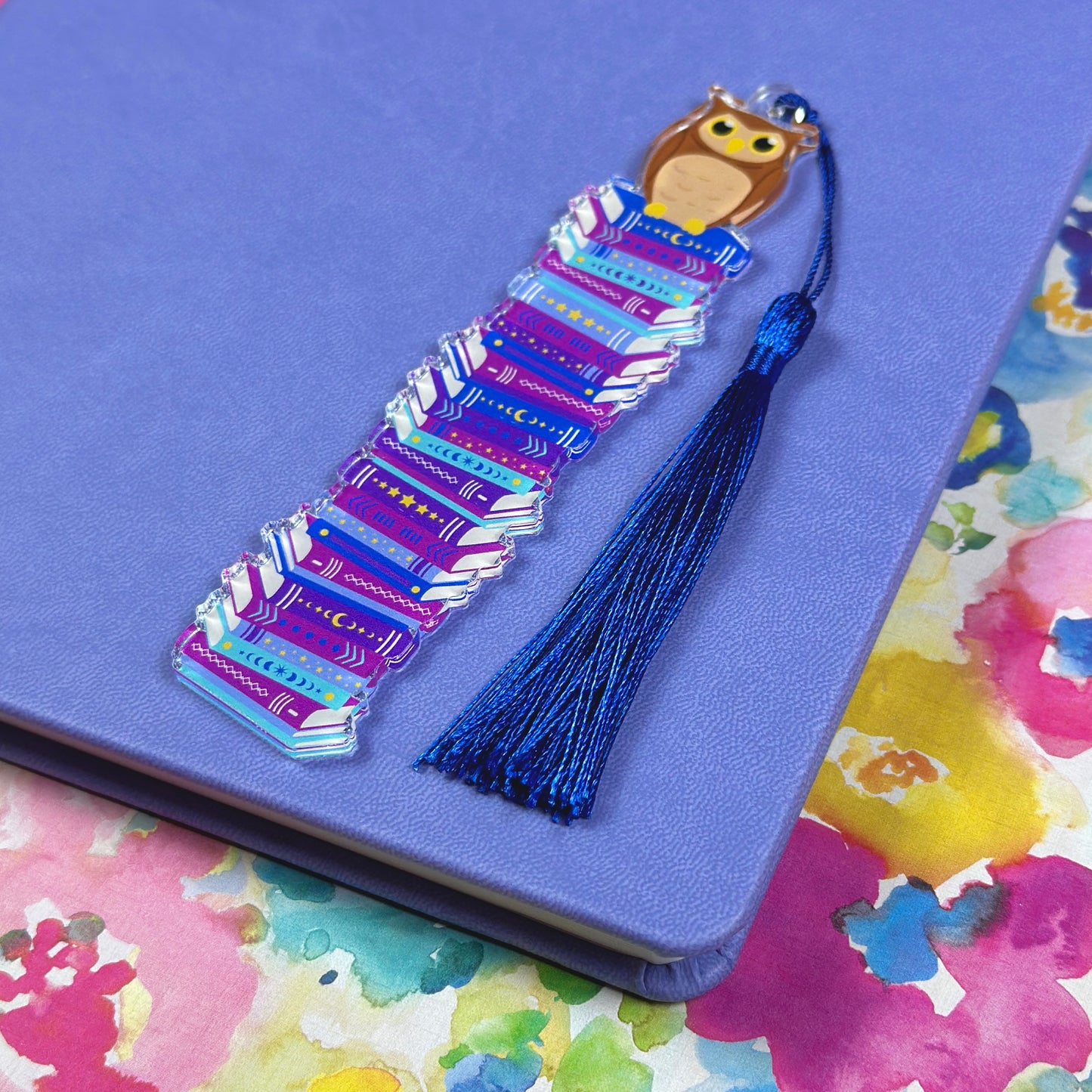 Late Night Reader Owl Acrylic Bookmark