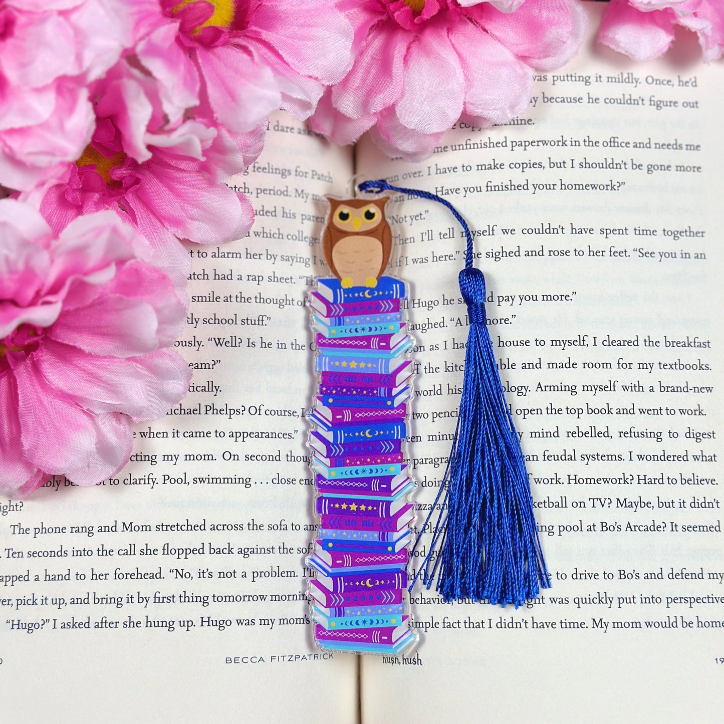 Late Night Reader Owl Acrylic Bookmark