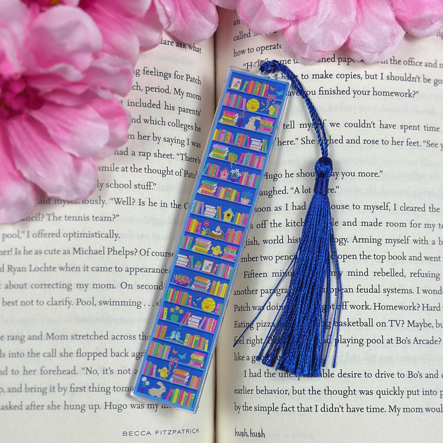 Spring Book Shelves Acrylic Bookmark