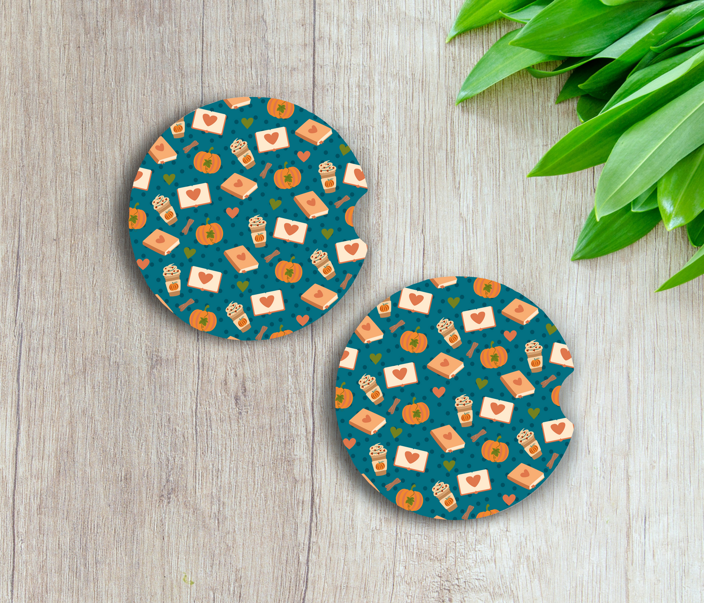 PREORDER: Pumpkin Spice Car Coaster Set