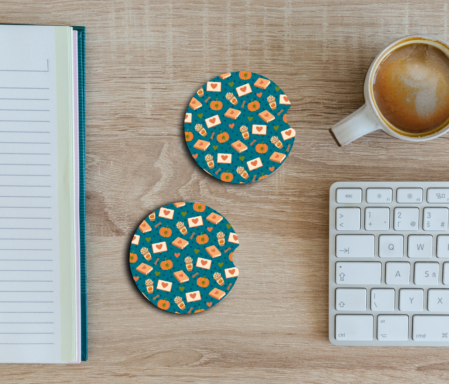 PREORDER: Pumpkin Spice Car Coaster Set