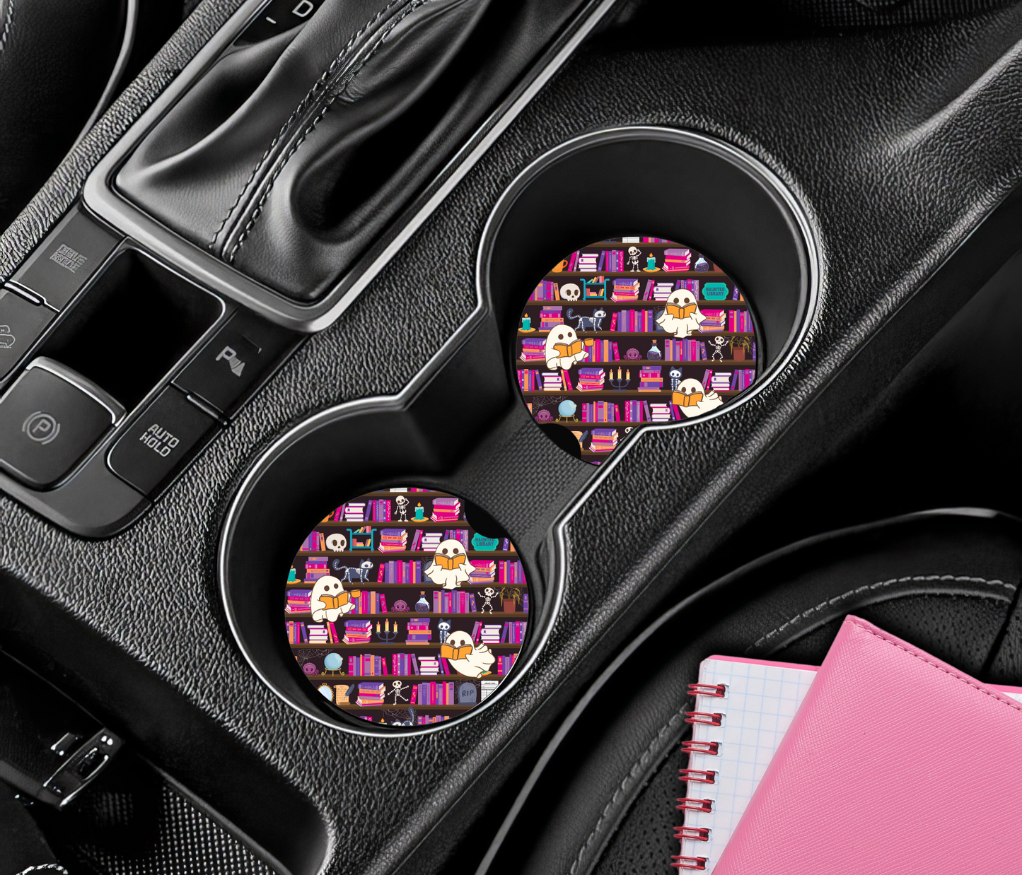 PREORDER: Haunted Library Car Coaster Set