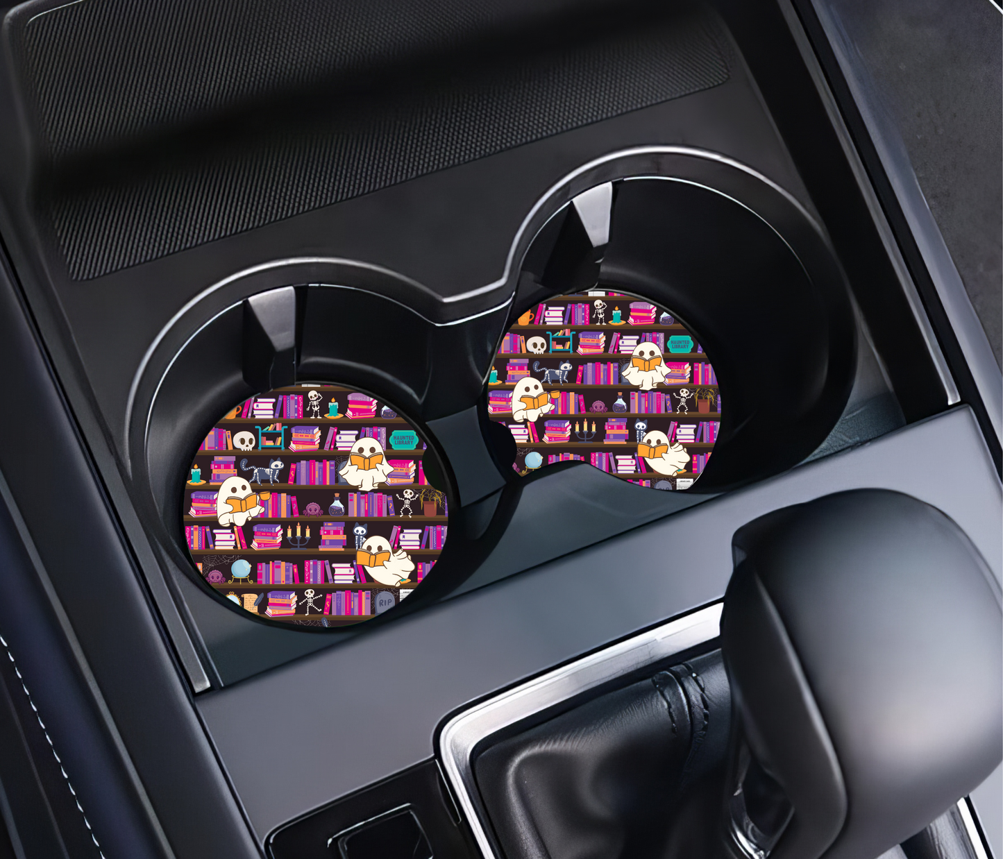PREORDER: Haunted Library Car Coaster Set