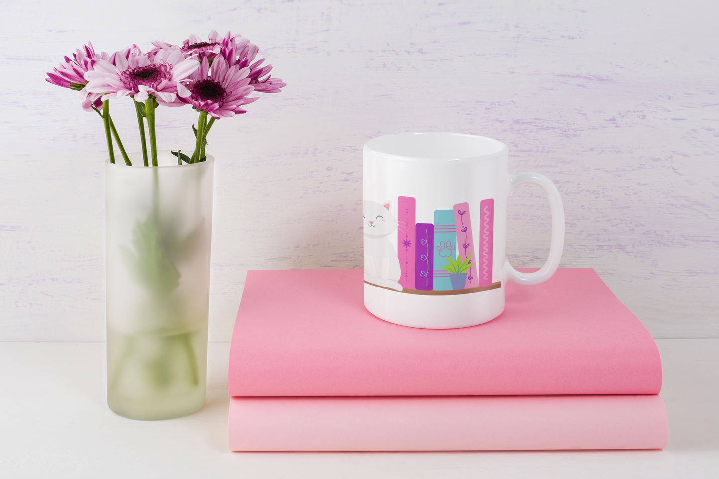 Books & Cats Coffee Mug