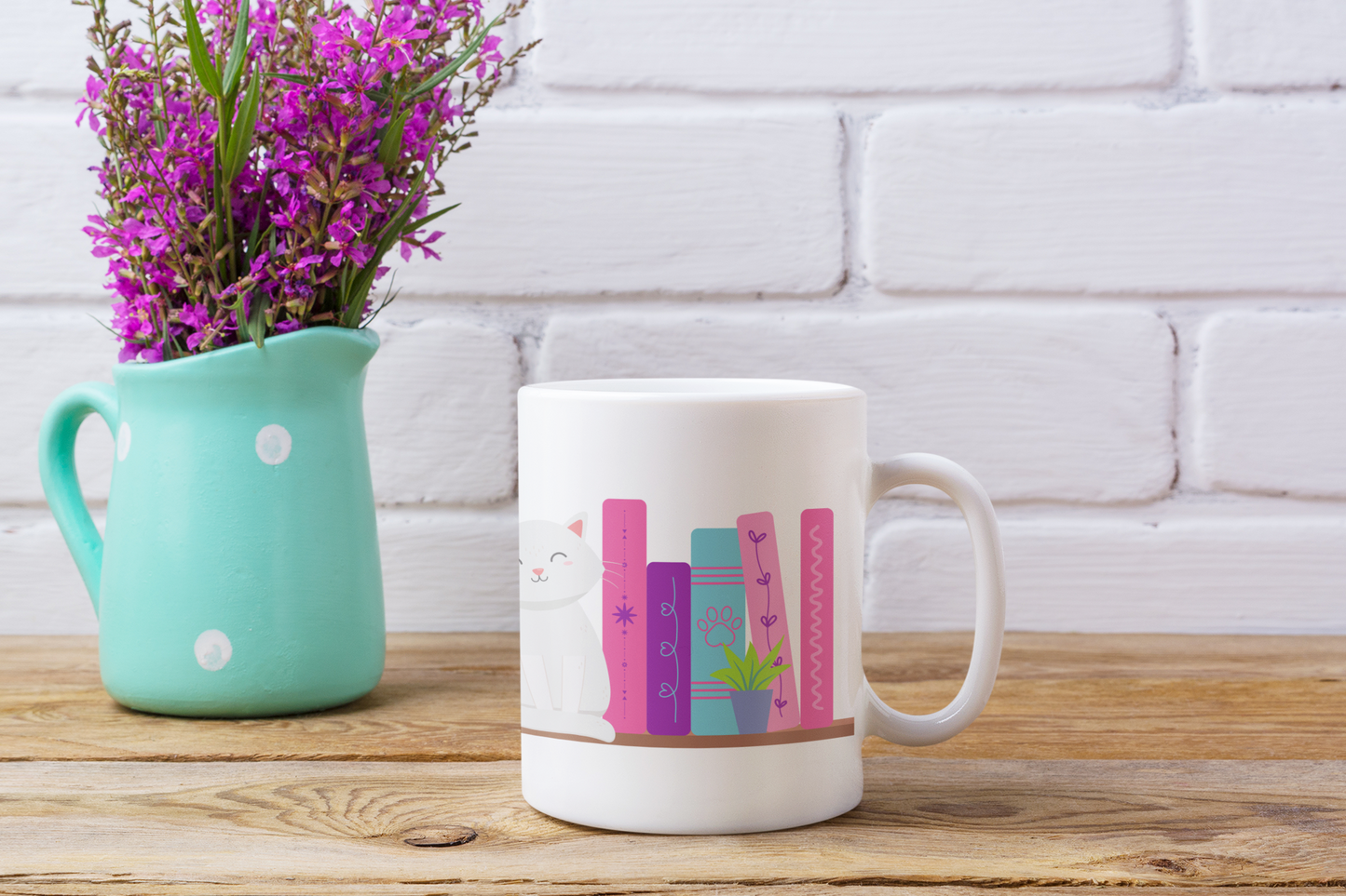 Books & Cats Coffee Mug