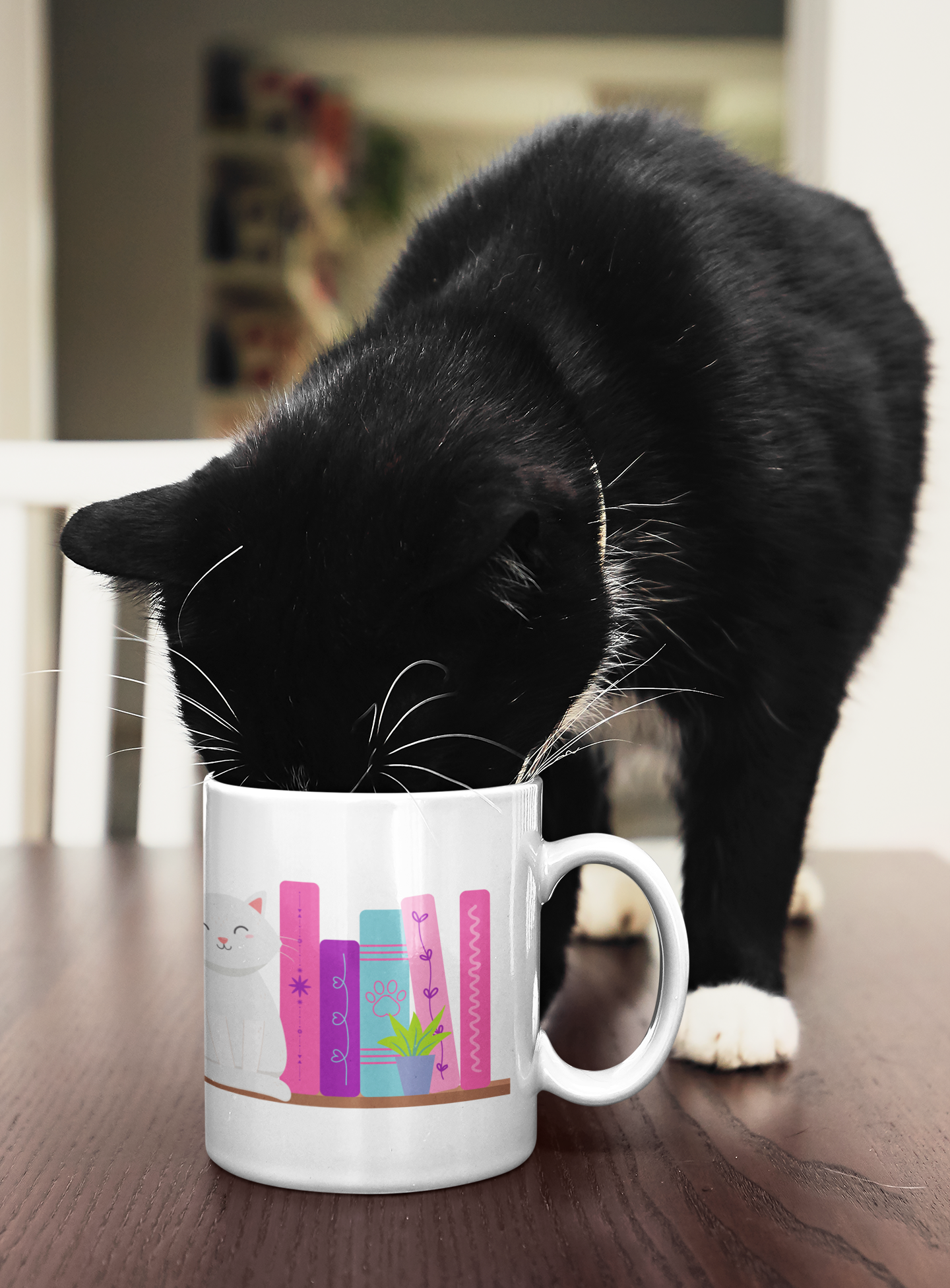 Books & Cats Coffee Mug