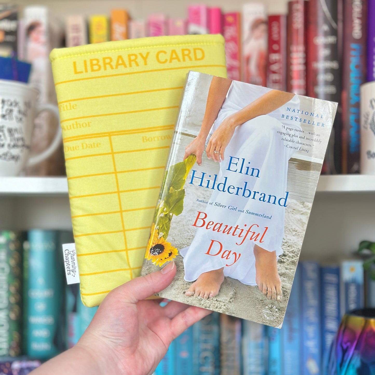 Yellow Library Card Book Sleeve