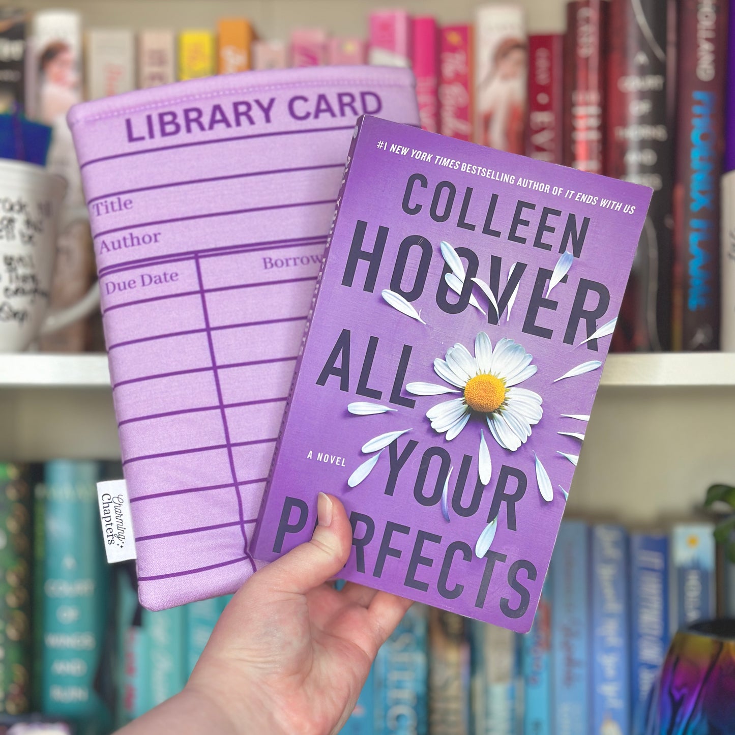 Purple Library Card Book Sleeve