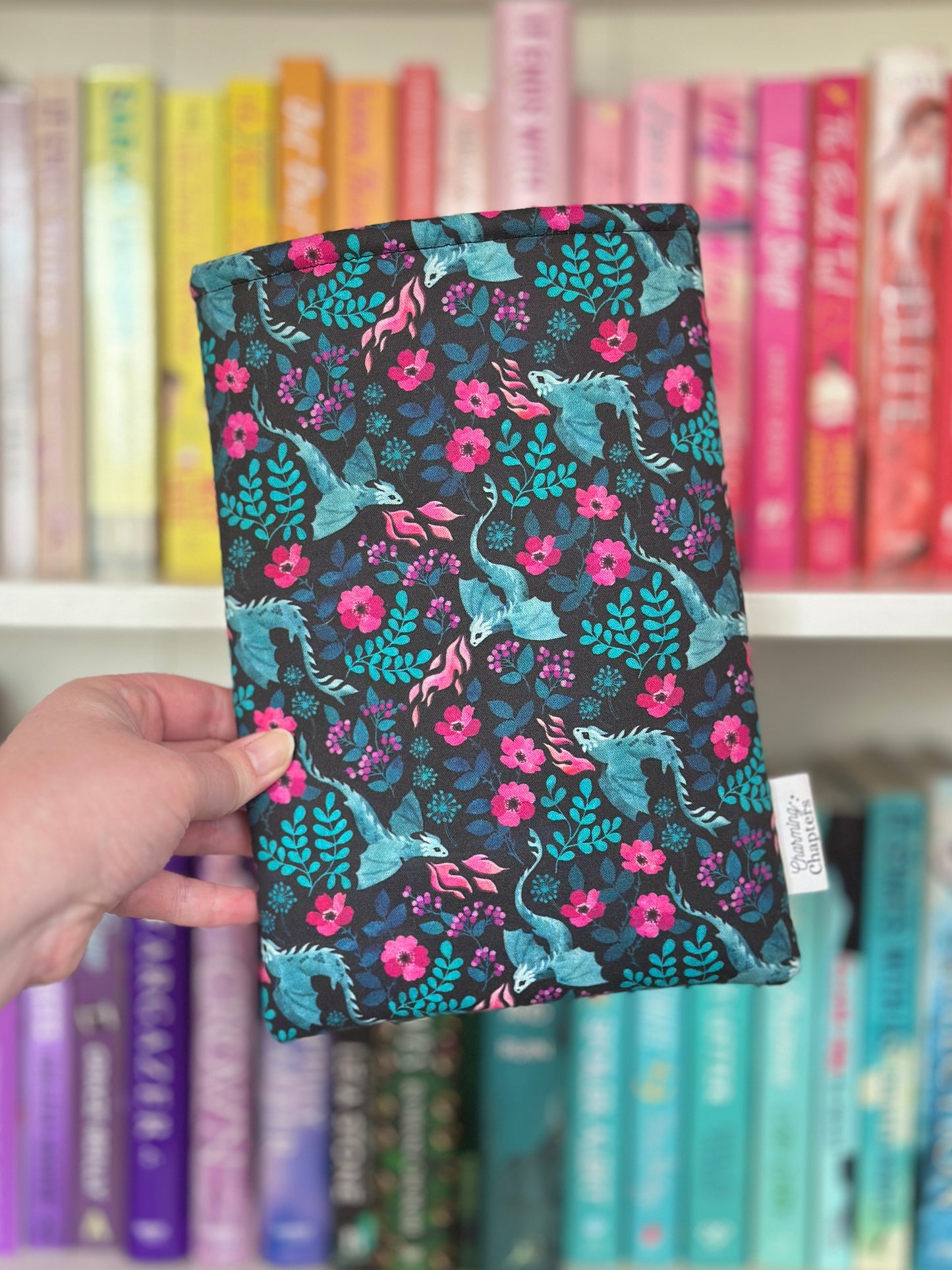 Floral Dragon Book Sleeve