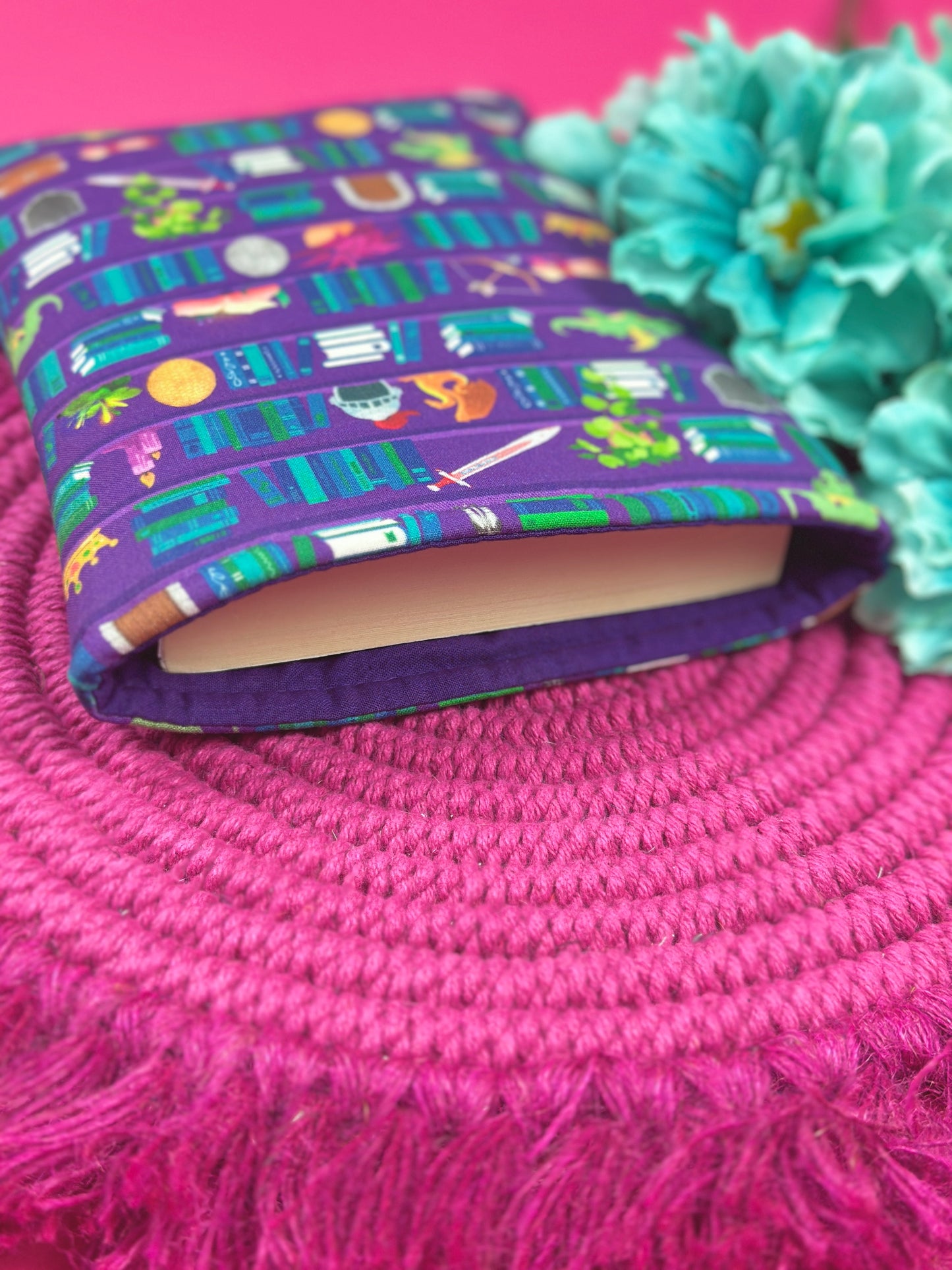 Purple Fantasy Shelves Book Sleeve