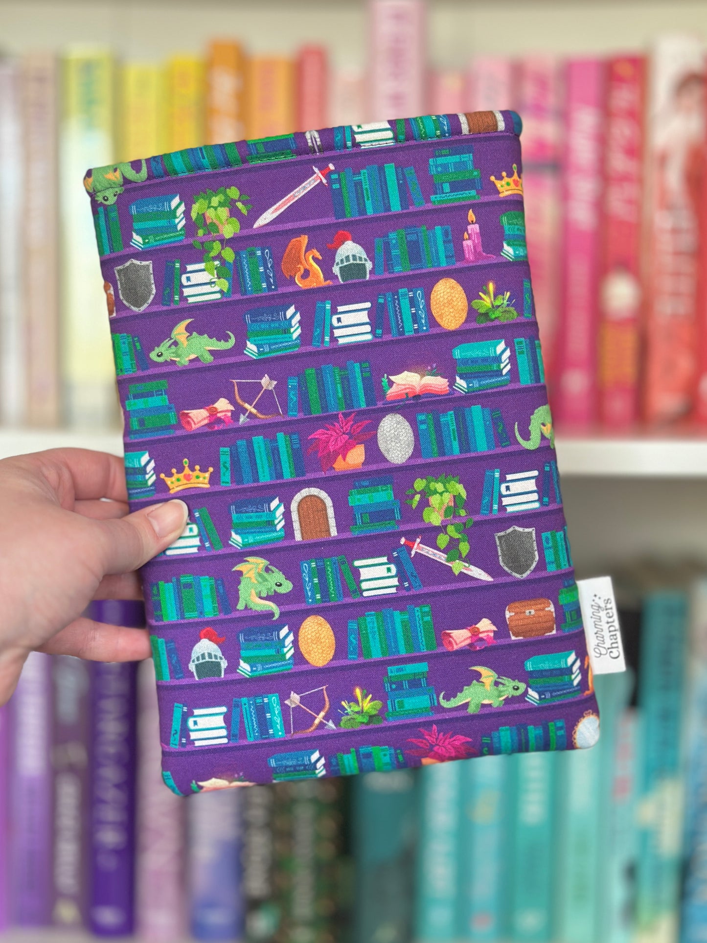 Purple Fantasy Shelves Book Sleeve