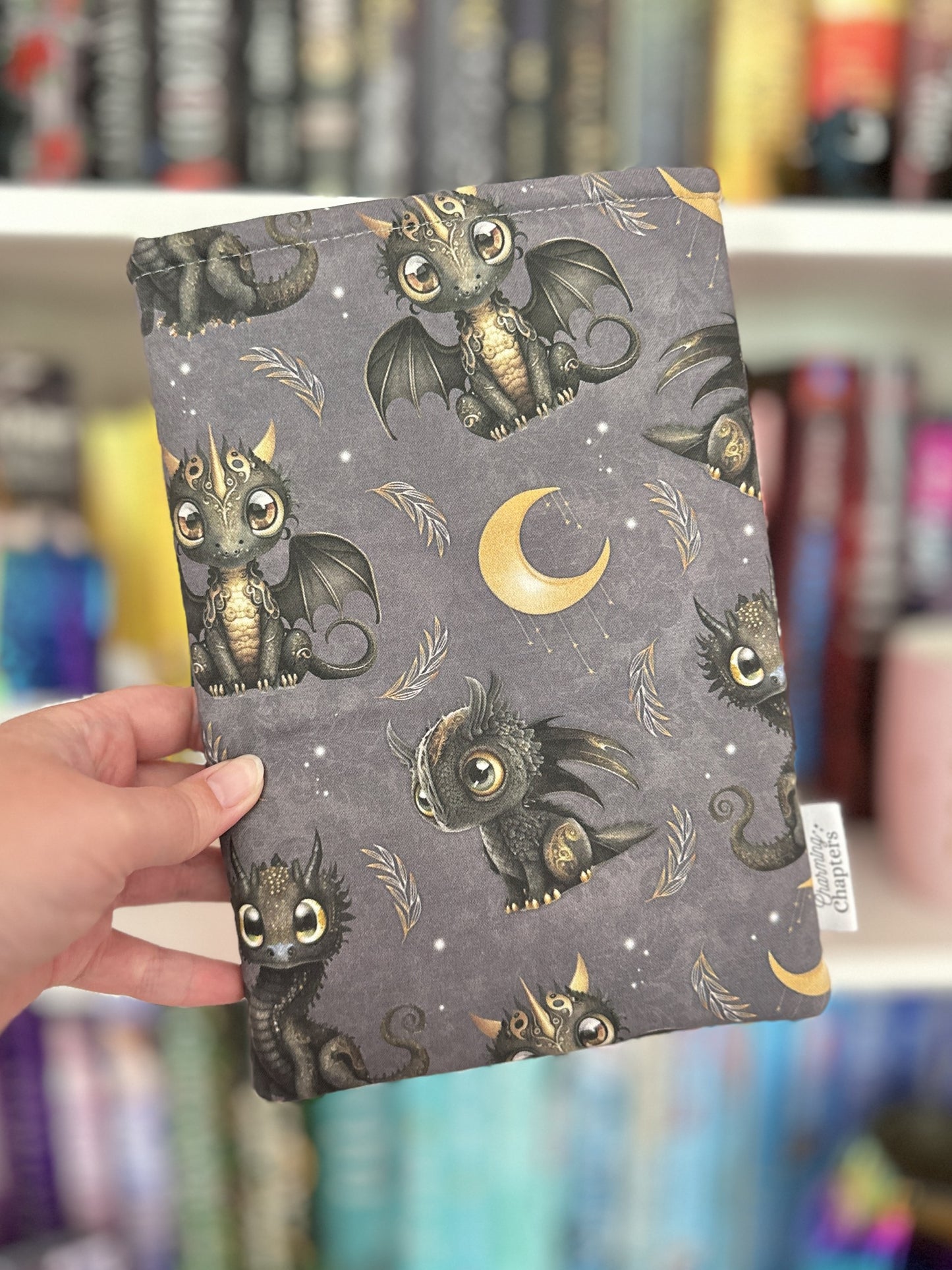 Black & Gold Dragon Book Sleeve