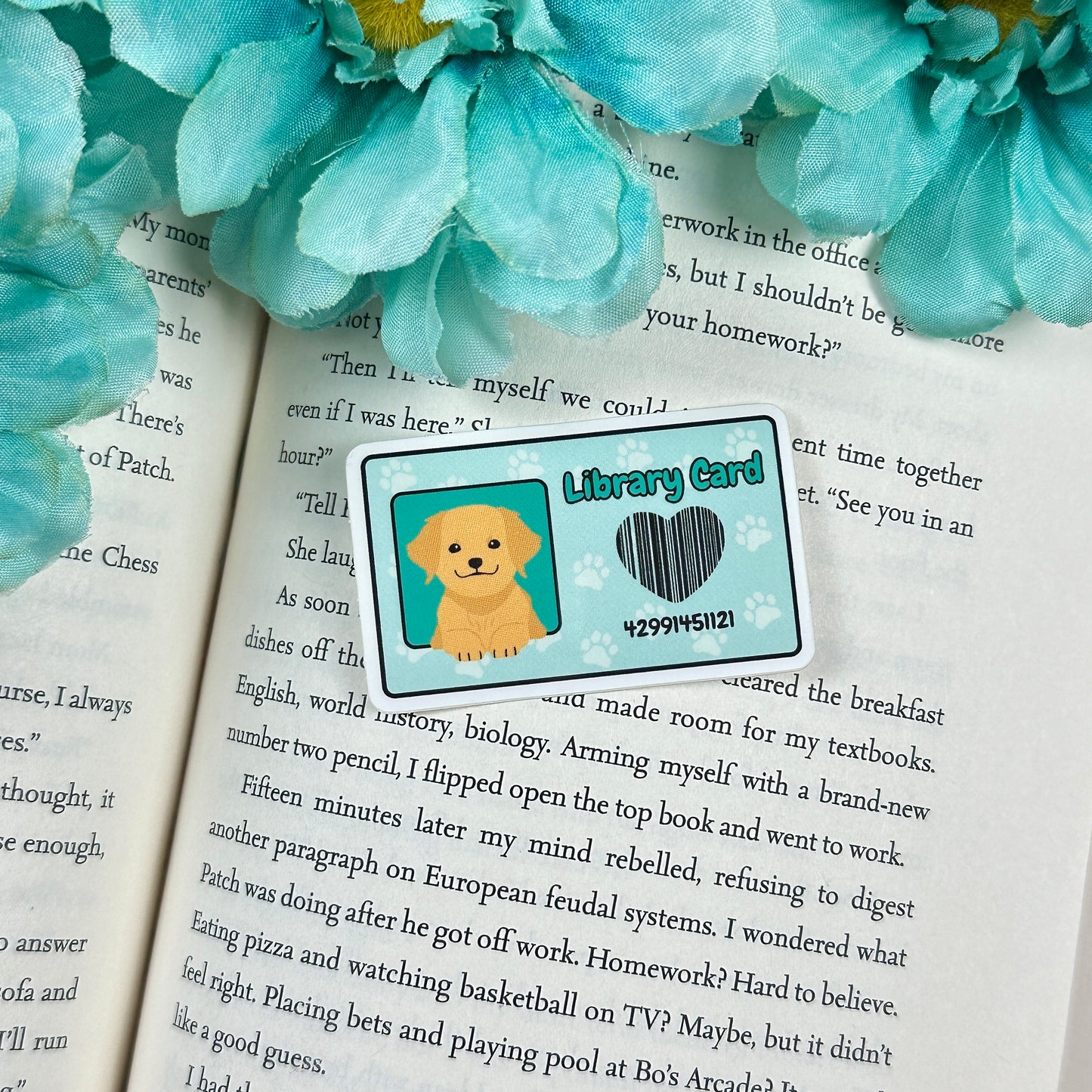 Dog Library Card Vinyl Sticker