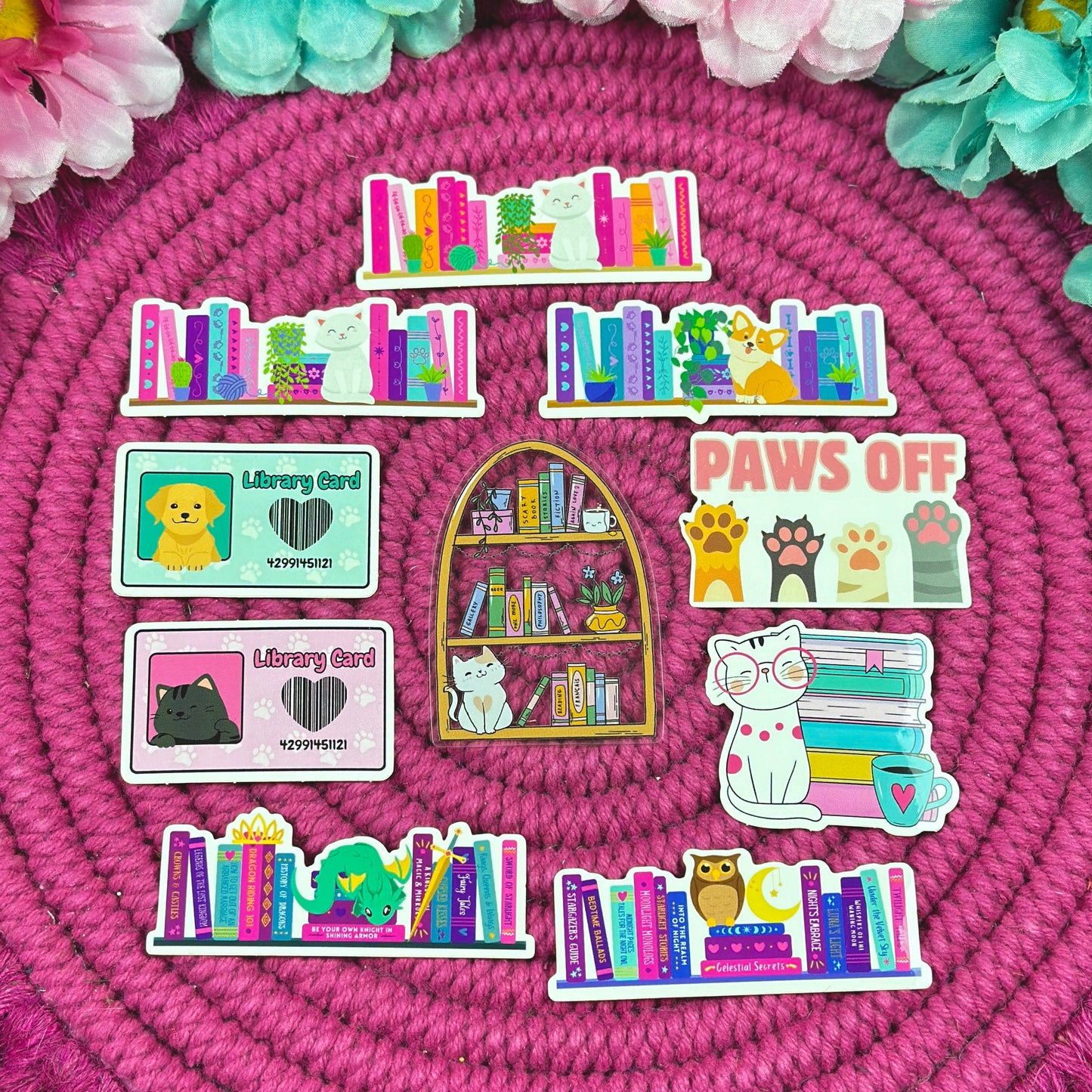 Books & Cats Vinyl Sticker