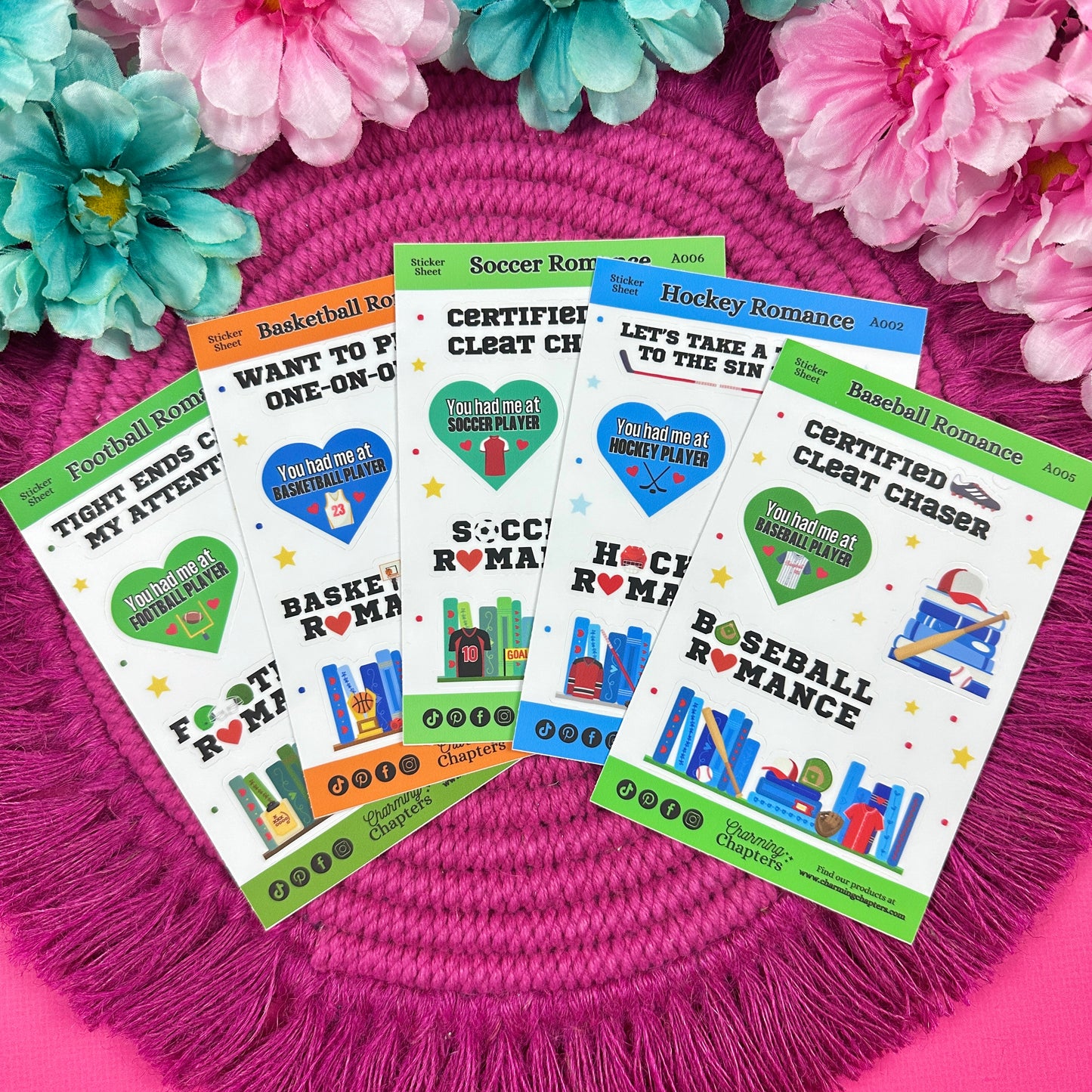 Football Romance Vinyl Sticker Sheet