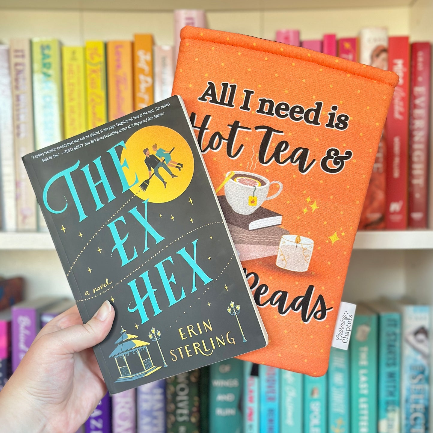 Hot Tea & Cozy Reads Book Sleeve