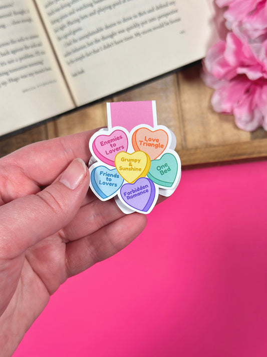 Conversation Hearts Magnetic Bookmark