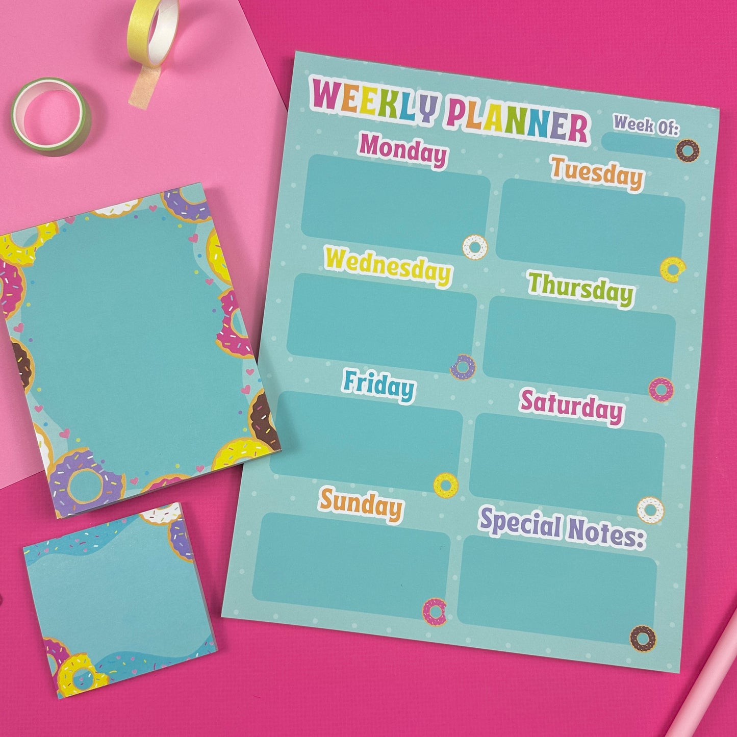 Donut Weekly Planner Notepad