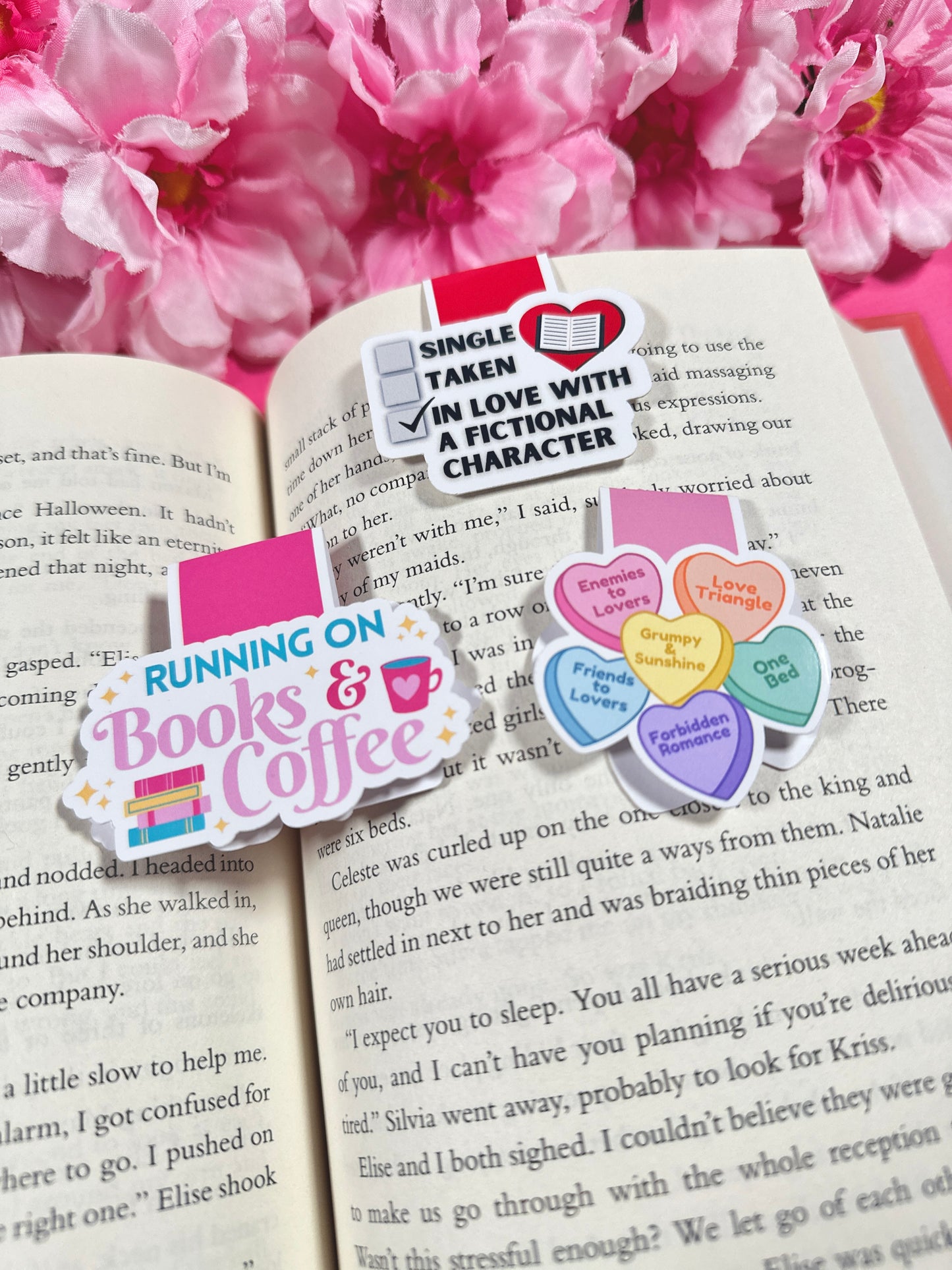 Running on Books & Coffee Magnetic Bookmark