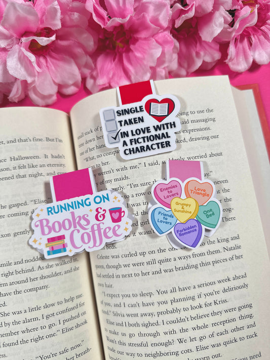 Running on Books & Coffee Magnetic Bookmark