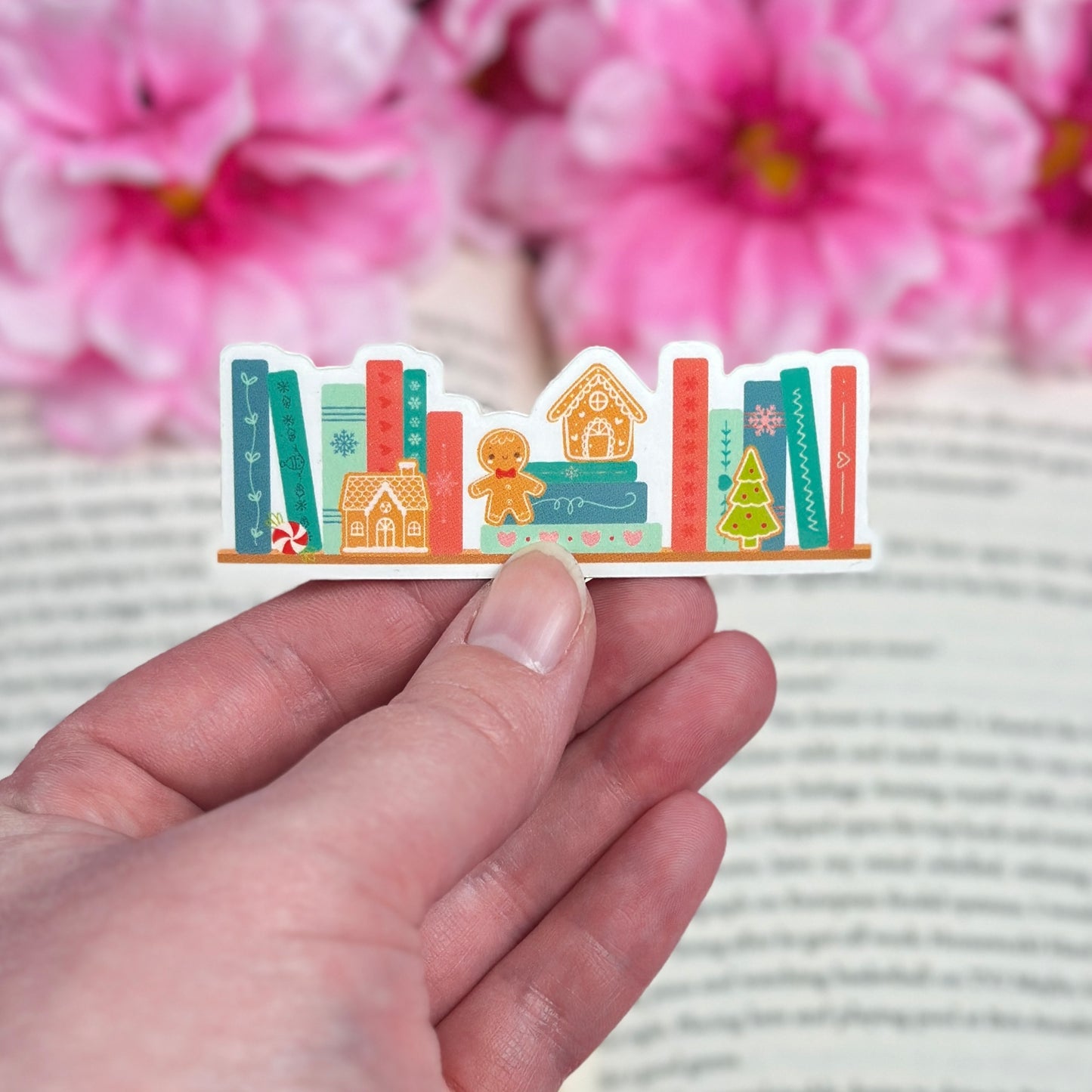 Gingerbread Bookshelf Sticker