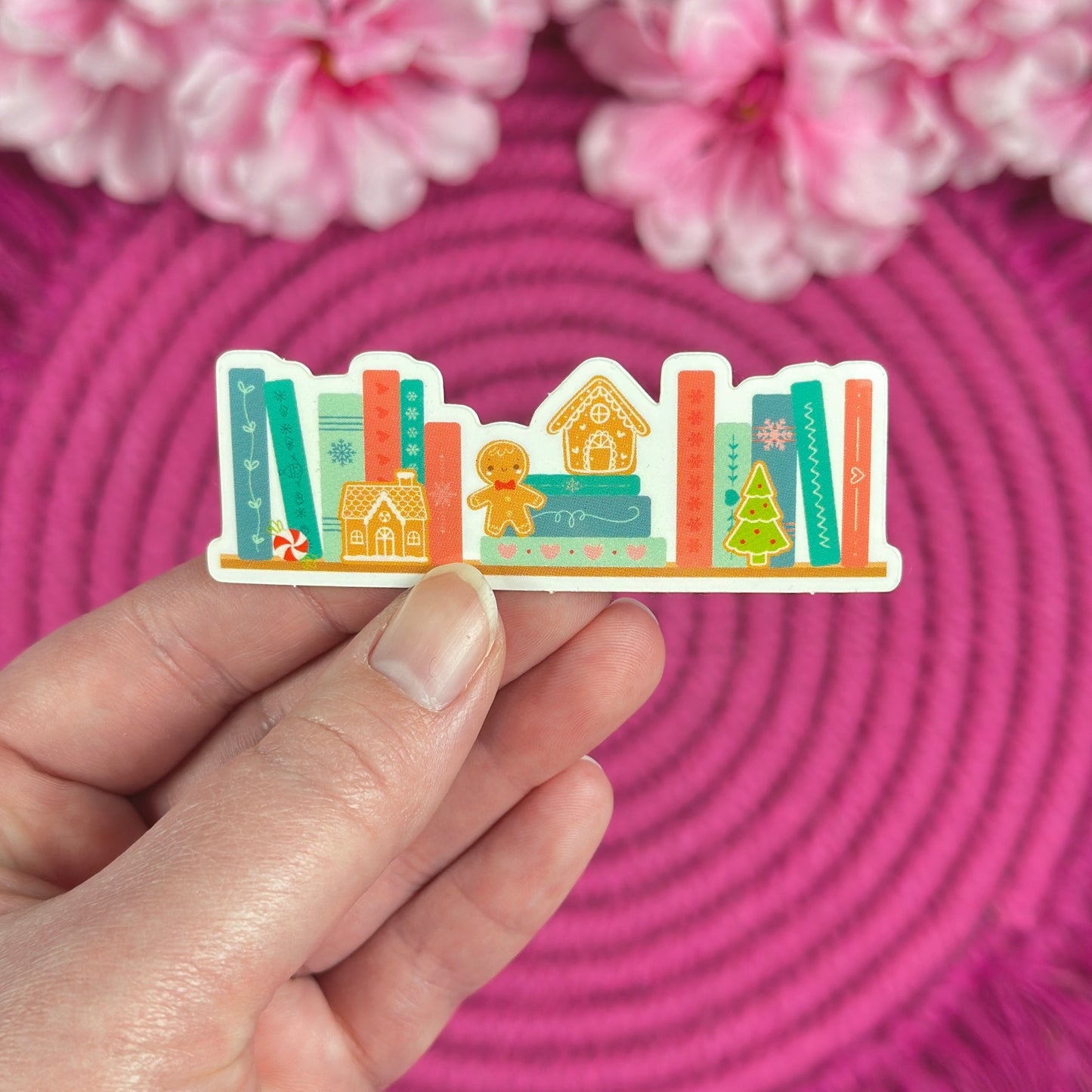 Gingerbread Bookshelf Sticker