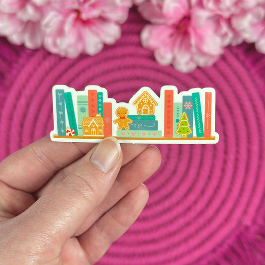Gingerbread Bookshelf Sticker