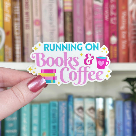 Books & Coffee Vinyl Sticker