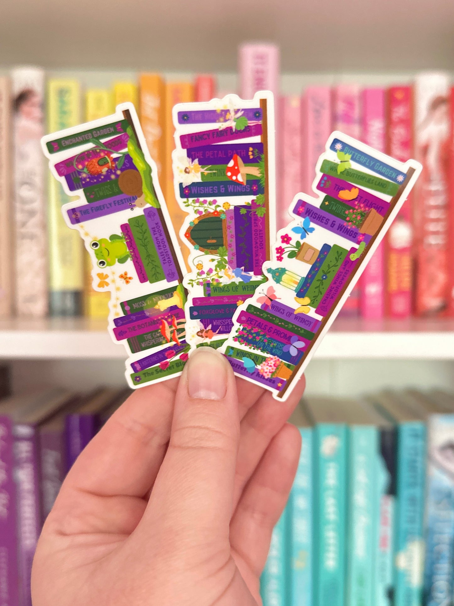 Enchanted Garden Bookshelf Vinyl Sticker