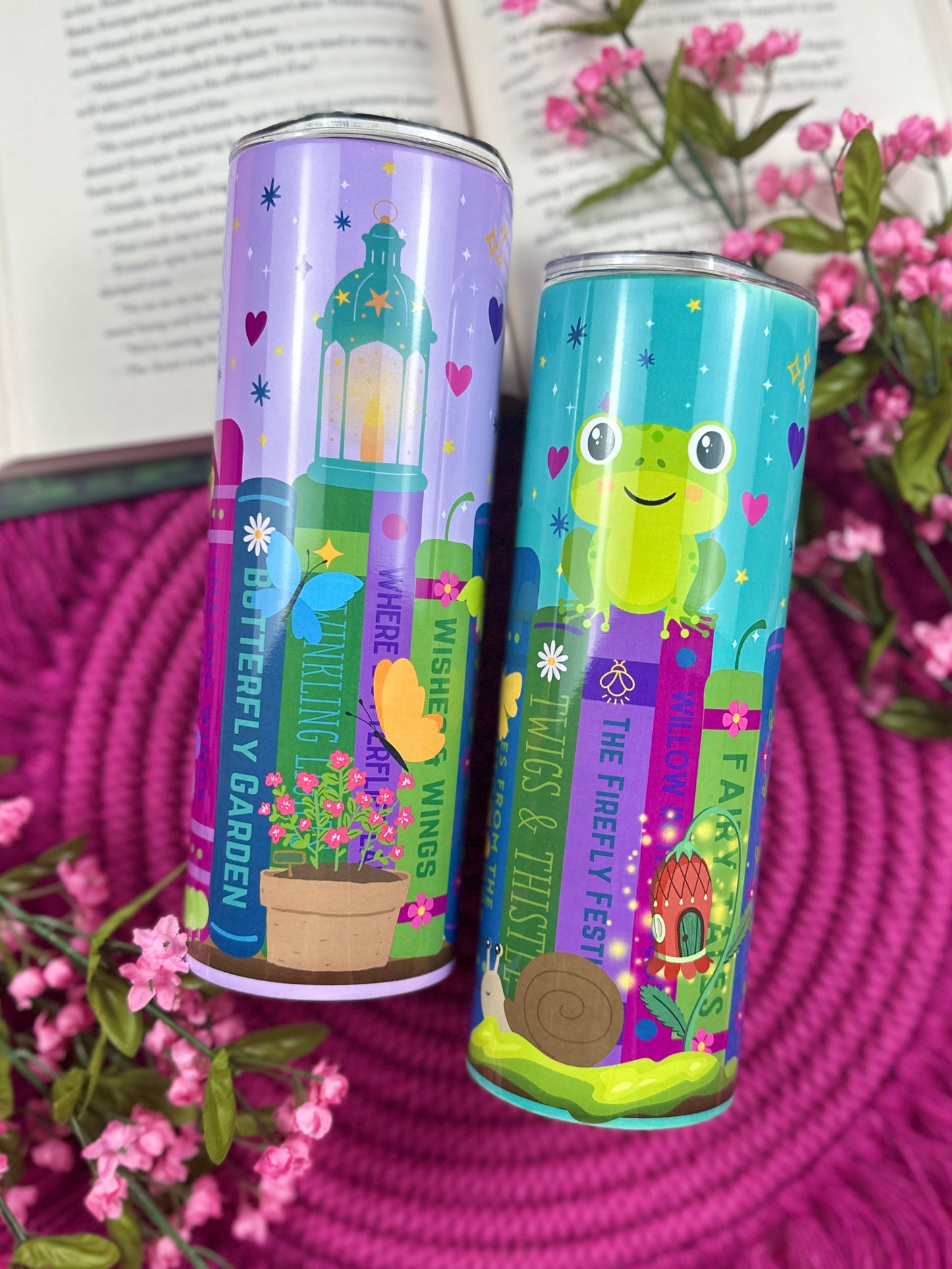 Enchanted Garden Bookshelf Tumbler