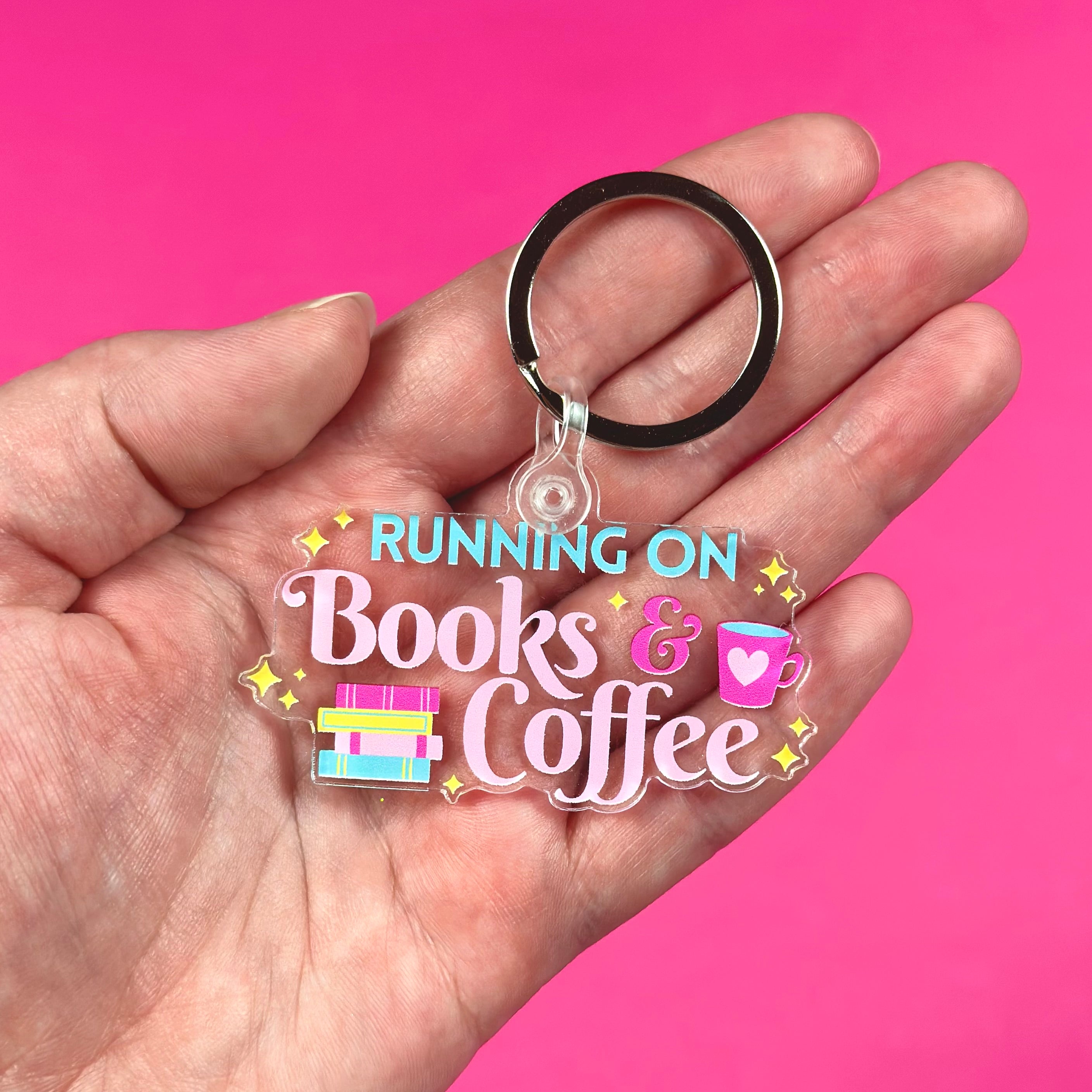 Keyring & Keychain Enamel Charm, Bookshop by Flamingo Toes