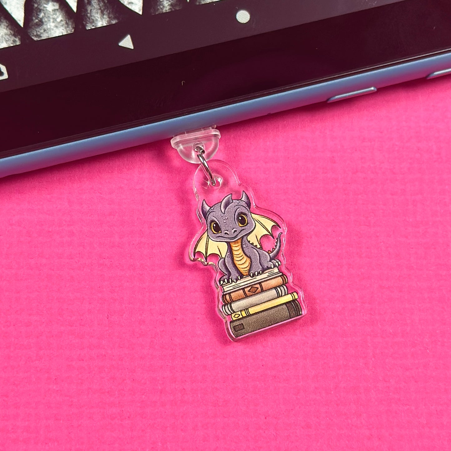Book Dragon Kindle Charm