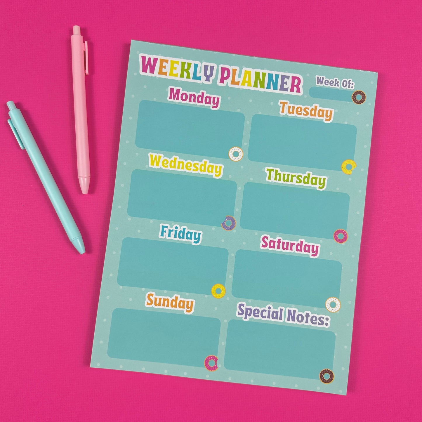 Donut Weekly Planner Notepad