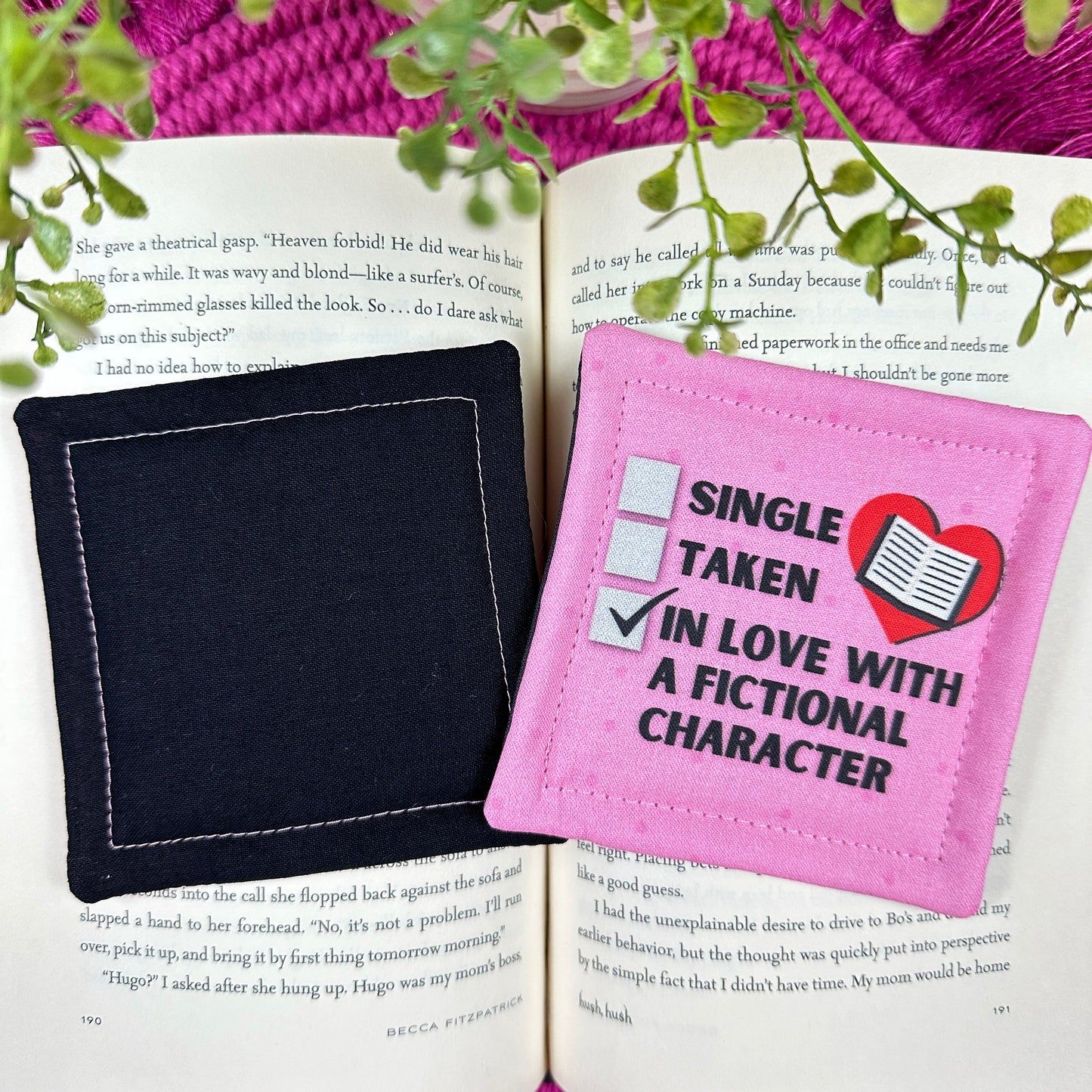 In Love with a Fictional Character Mug Rug