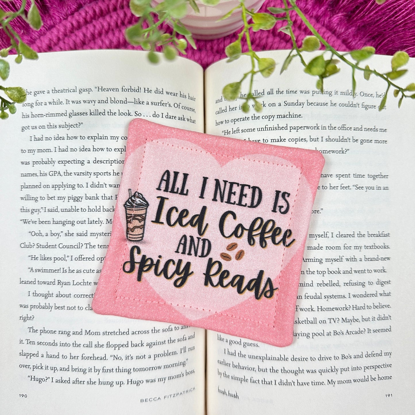 Iced Coffee & Spicy Reads Mug Rug