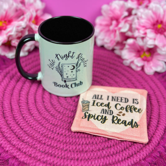 Iced Coffee & Spicy Reads Mug Rug