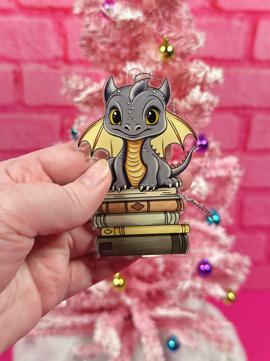 Book Dragon Ornament