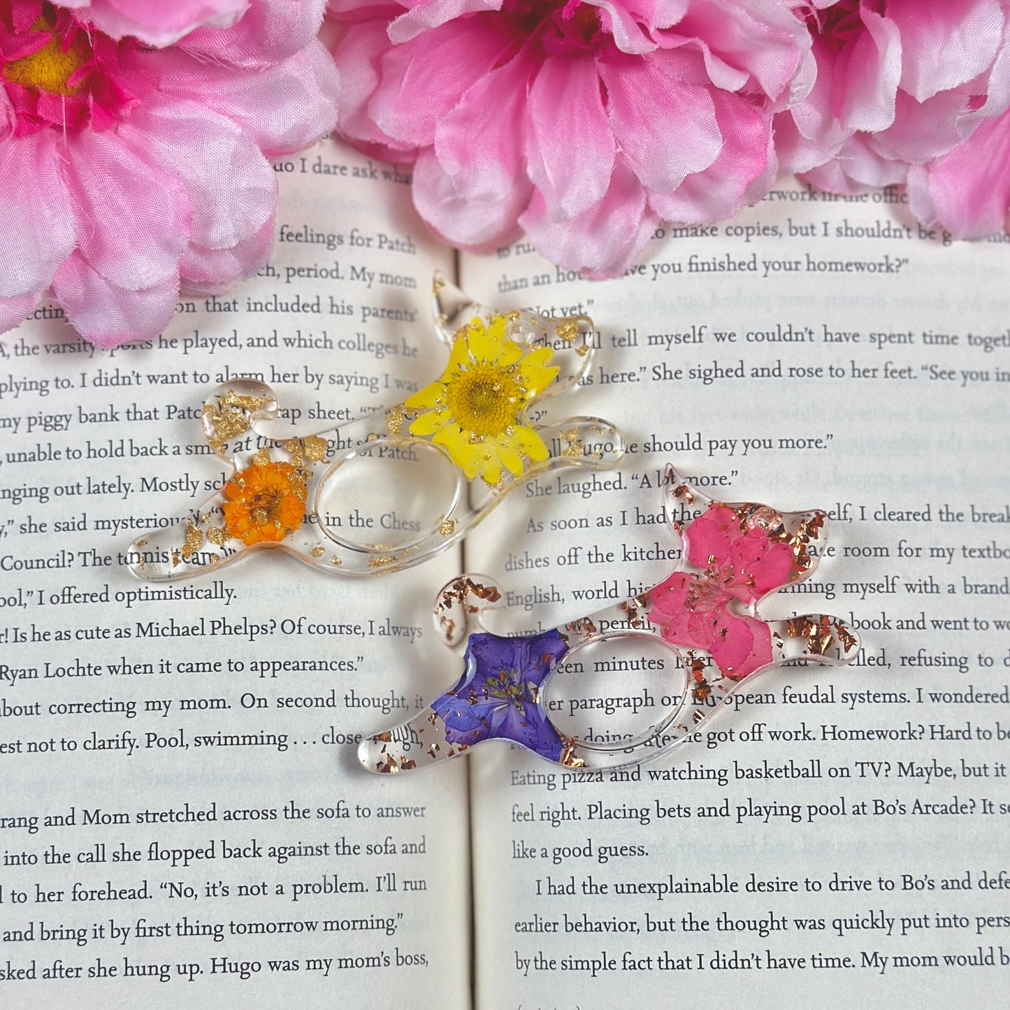 Dog Dried Flower Resin Page Holders