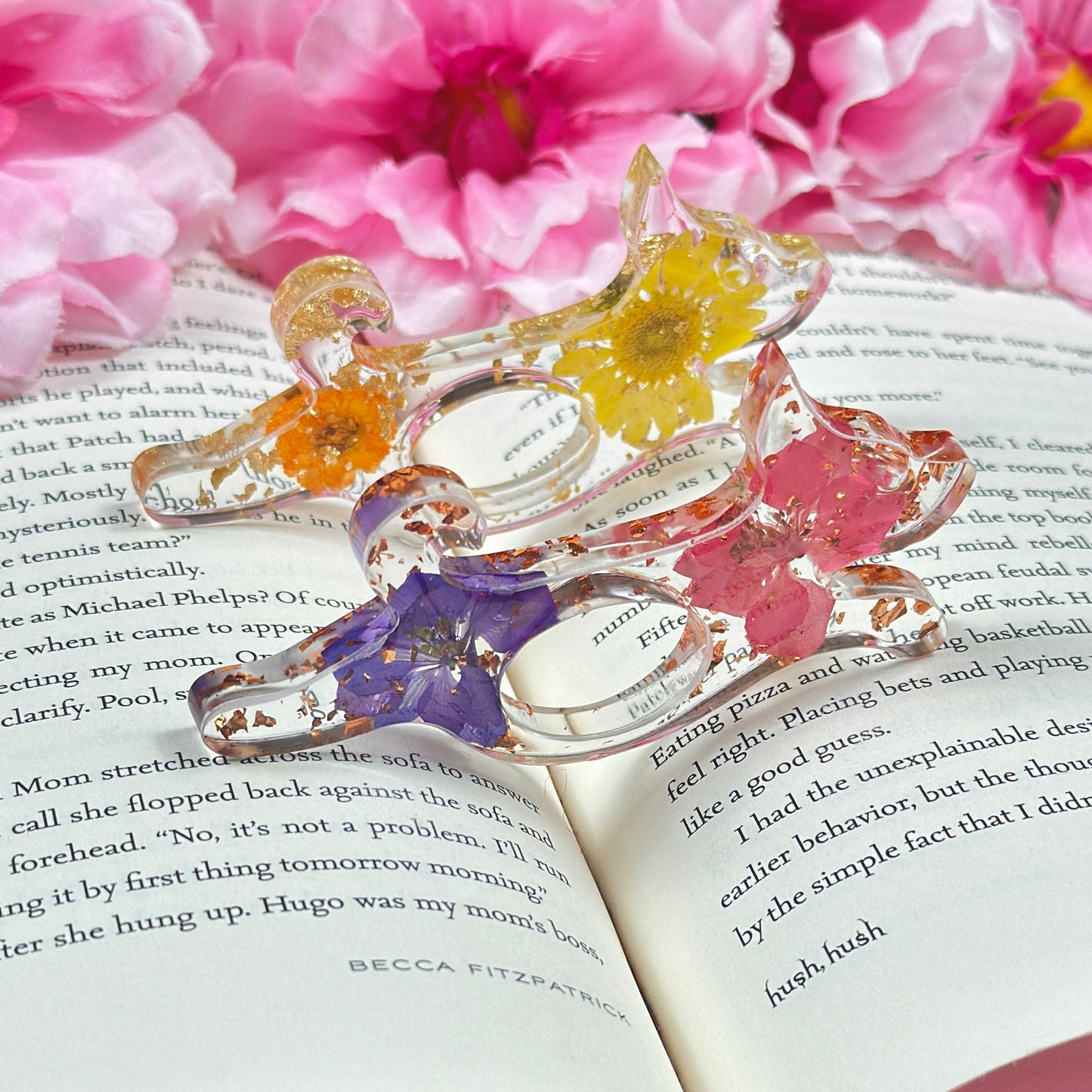 Dog Dried Flower Resin Page Holders