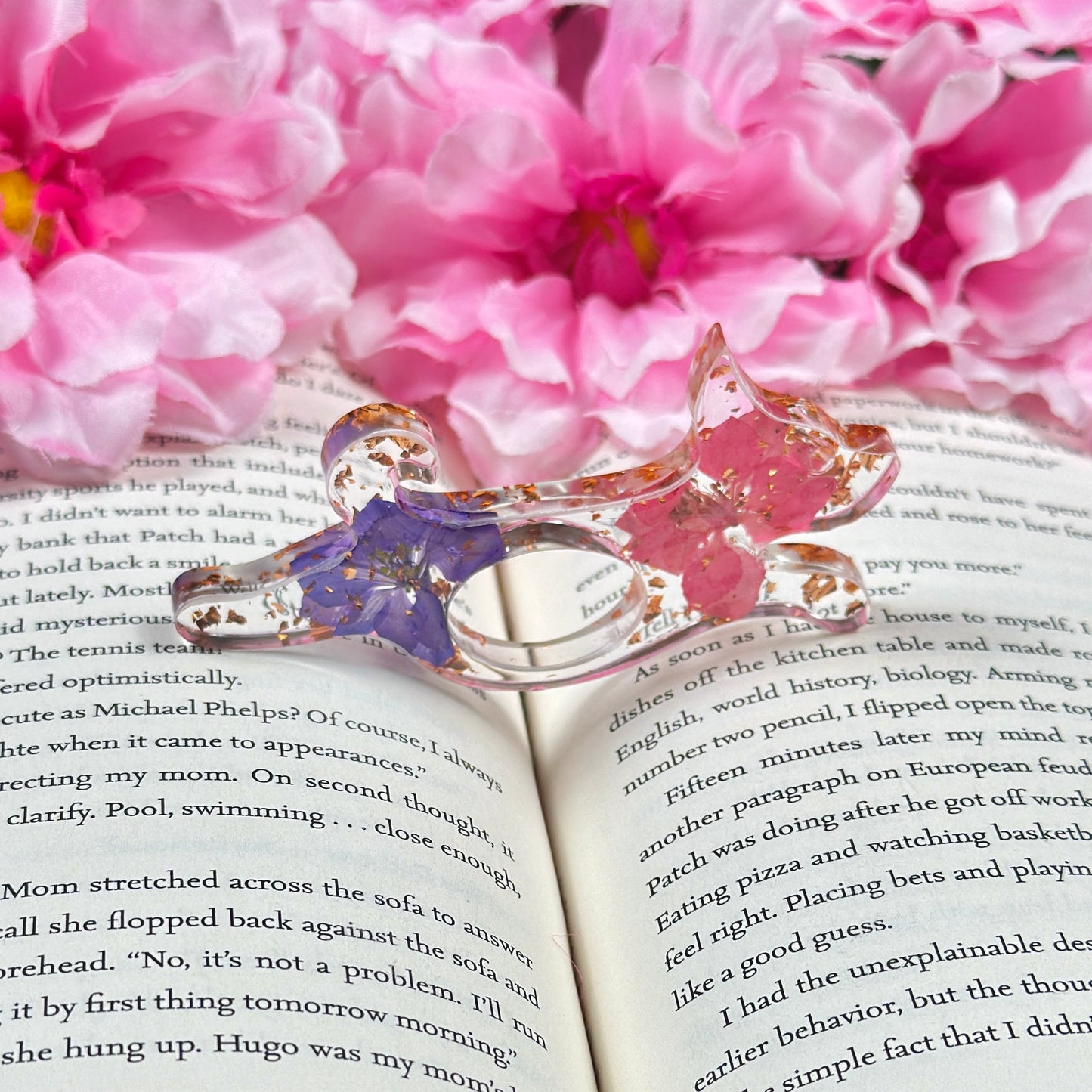 Dog Dried Flower Resin Page Holders